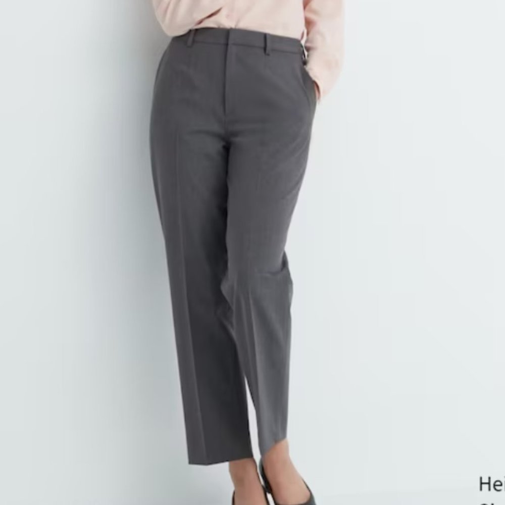 Uniqlo Women's Smart Ankle Pants Woollike in Grey